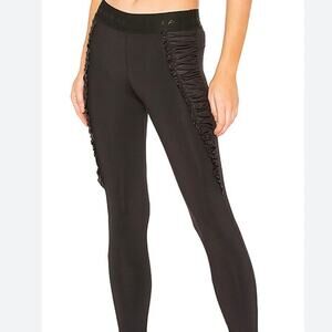 Koral Lord Black Ruffle Leggings Size Small